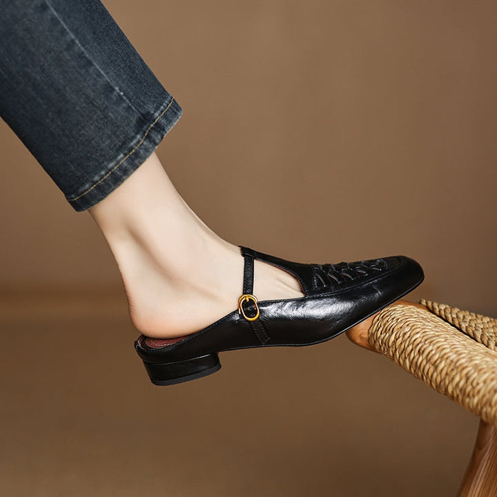 Dorya Genuine Leather Mules