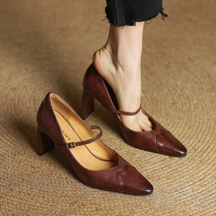 Ivy Genuine Leather Heels