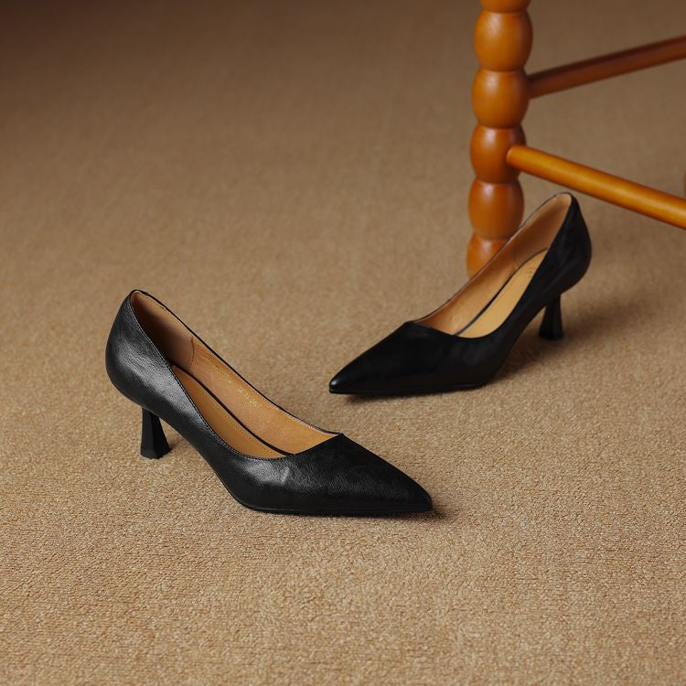 Brea Genuine Leather Heels