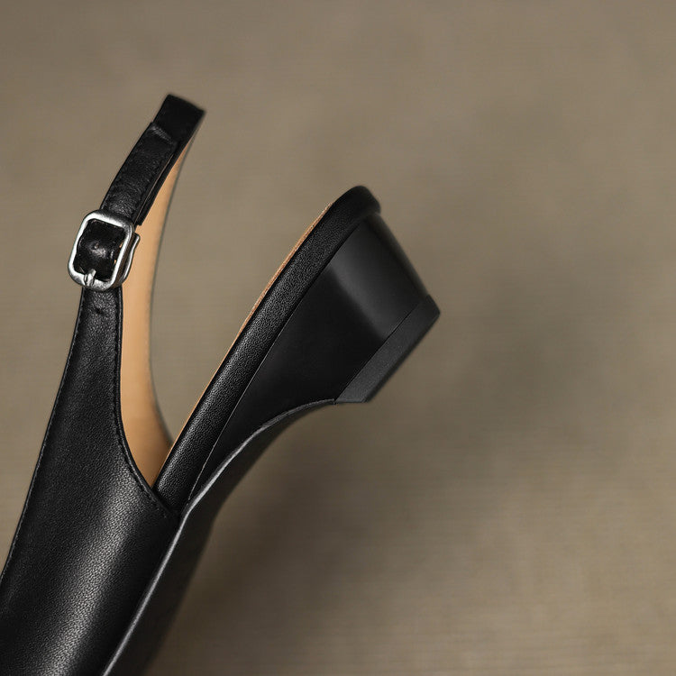Alysa Genuine Leather Slingbacks