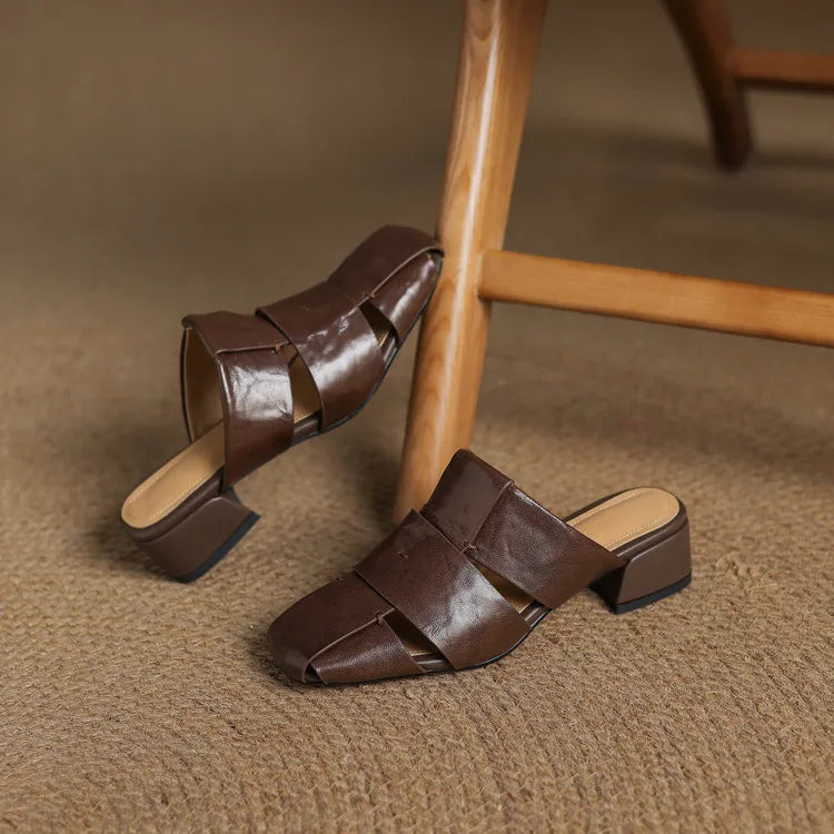 Daran Genuine Leather Mules