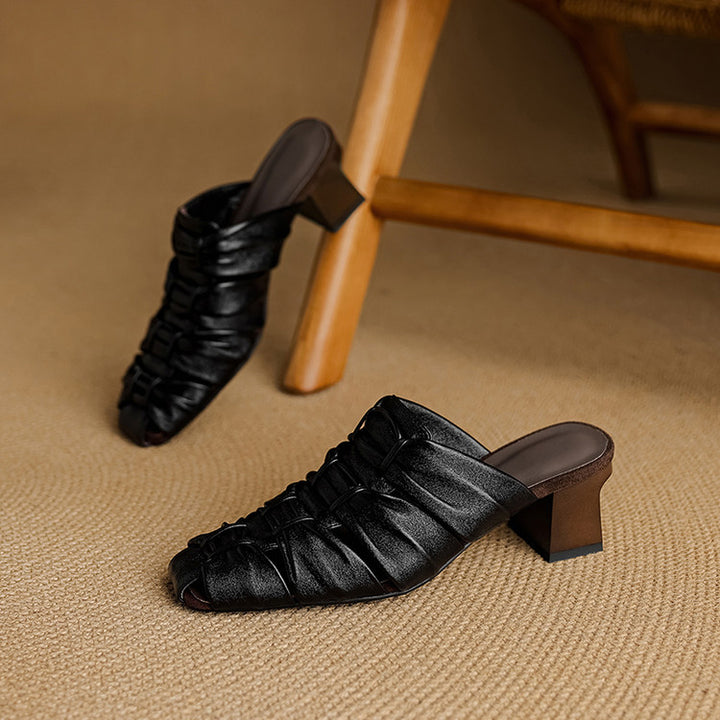 Relya Genuine Leather Mules