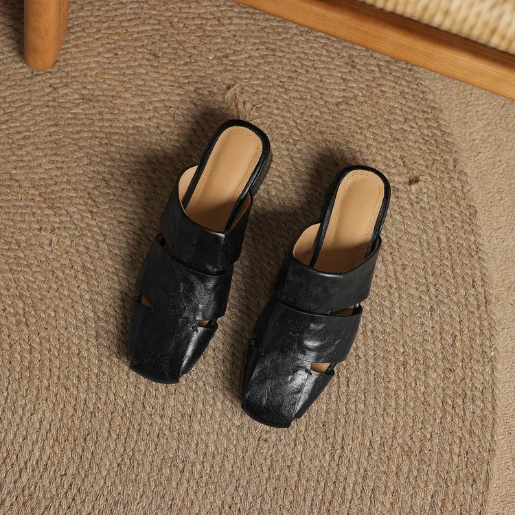 Daran Genuine Leather Mules