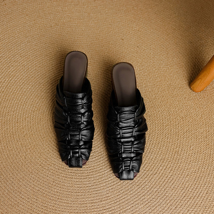 Relya Genuine Leather Mules