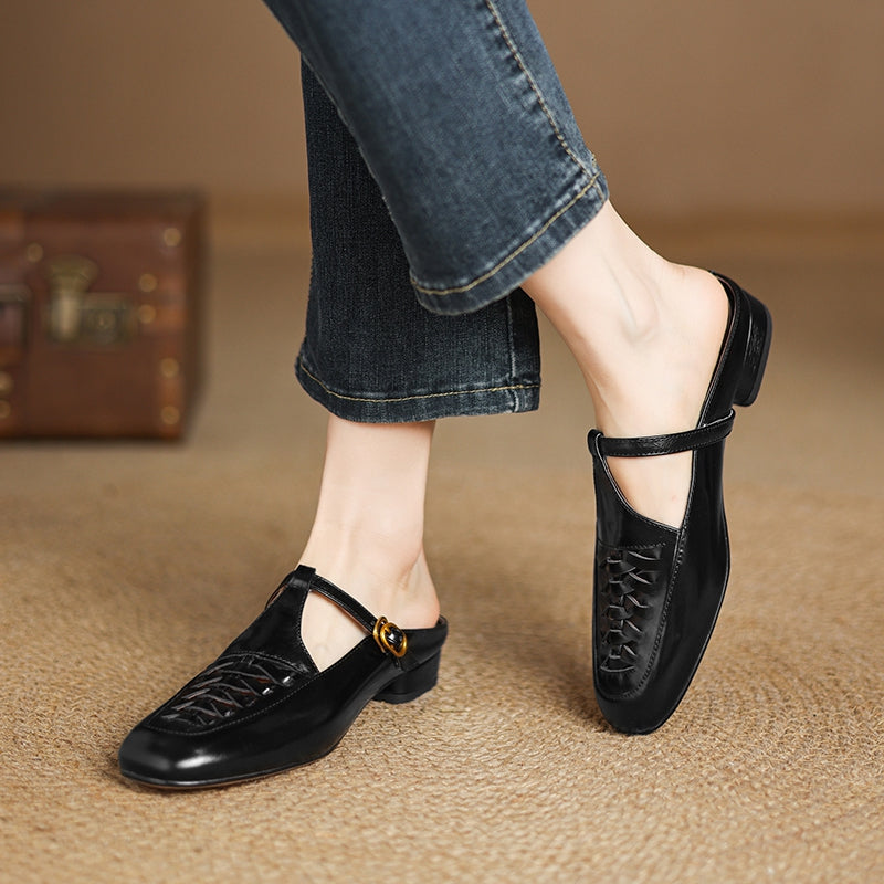 Dorya Genuine Leather Mules
