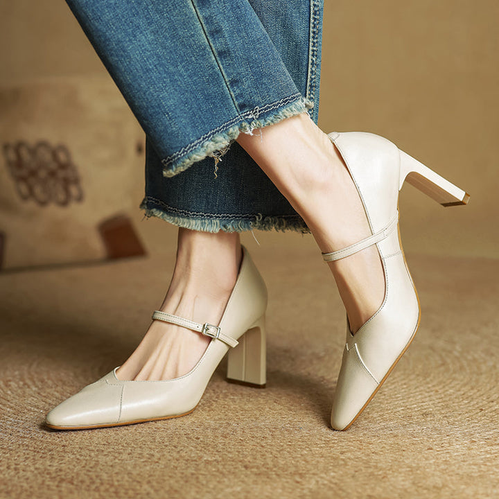 Ivy Genuine Leather Heels