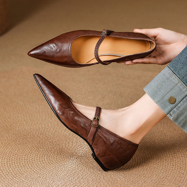 Joria Genuine Leather Pumps