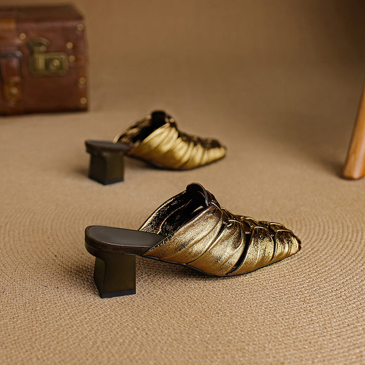 Relya Genuine Leather Mules
