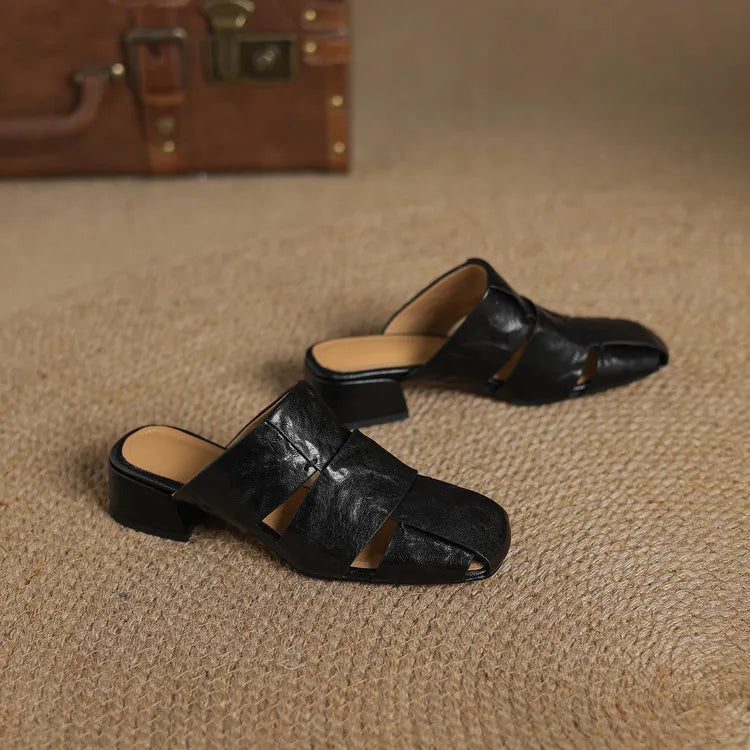 Daran Genuine Leather Mules