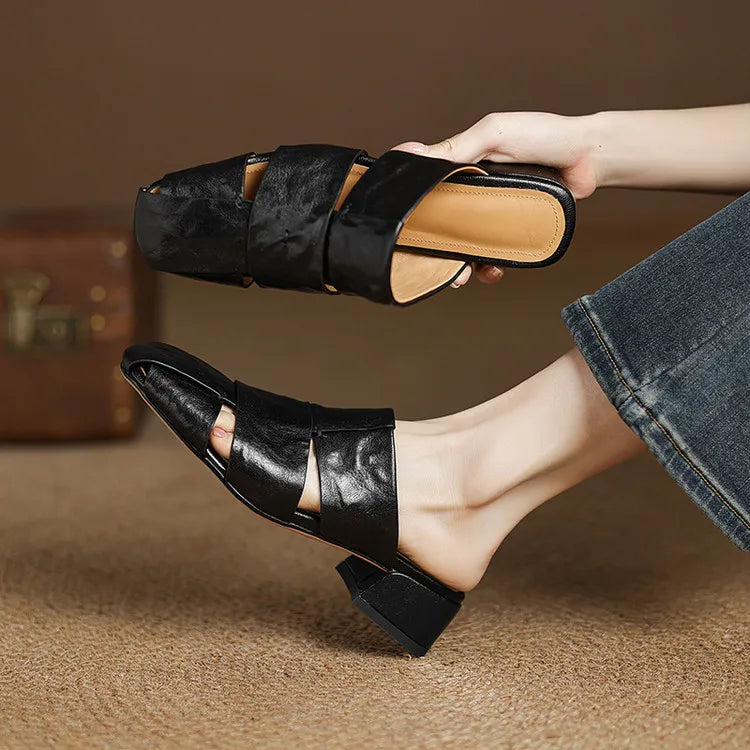 Daran Genuine Leather Mules
