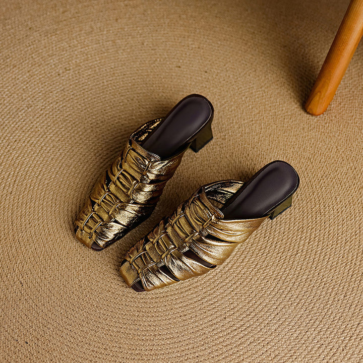 Relya Genuine Leather Mules