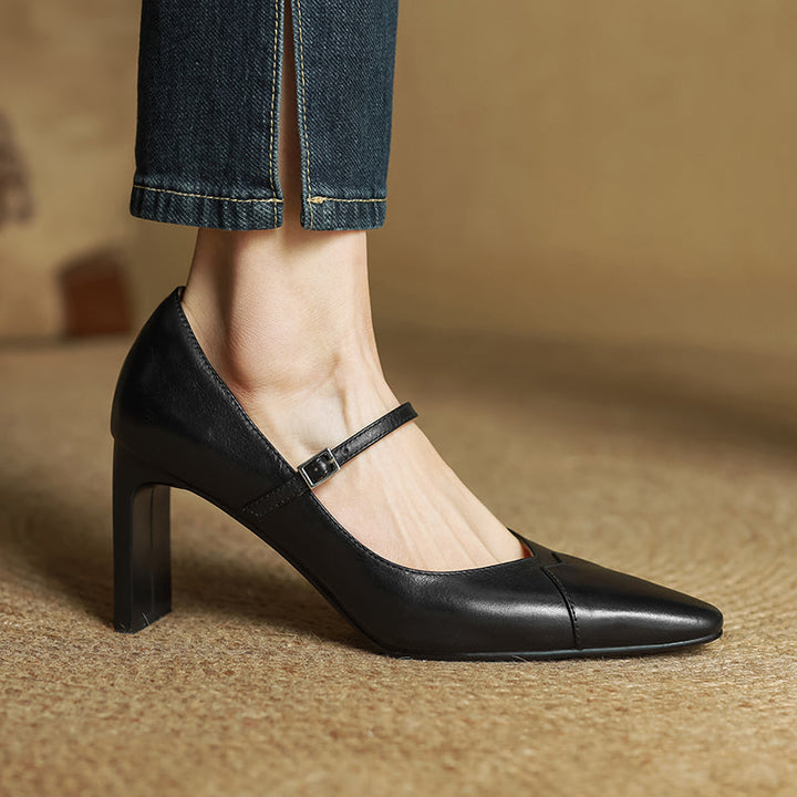 Ivy Genuine Leather Heels
