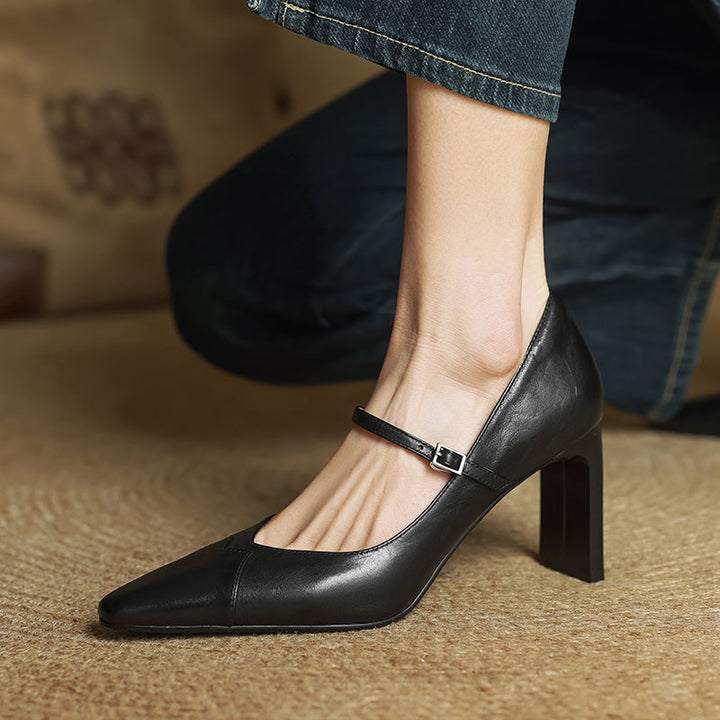 Ivy Genuine Leather Heels