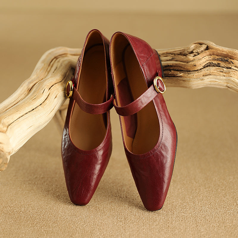 Nyssa Genuine Leather Heels
