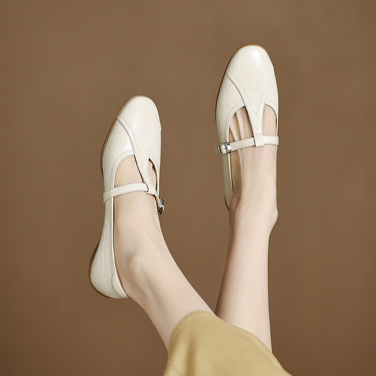 Hyla Genuine Leather Flats