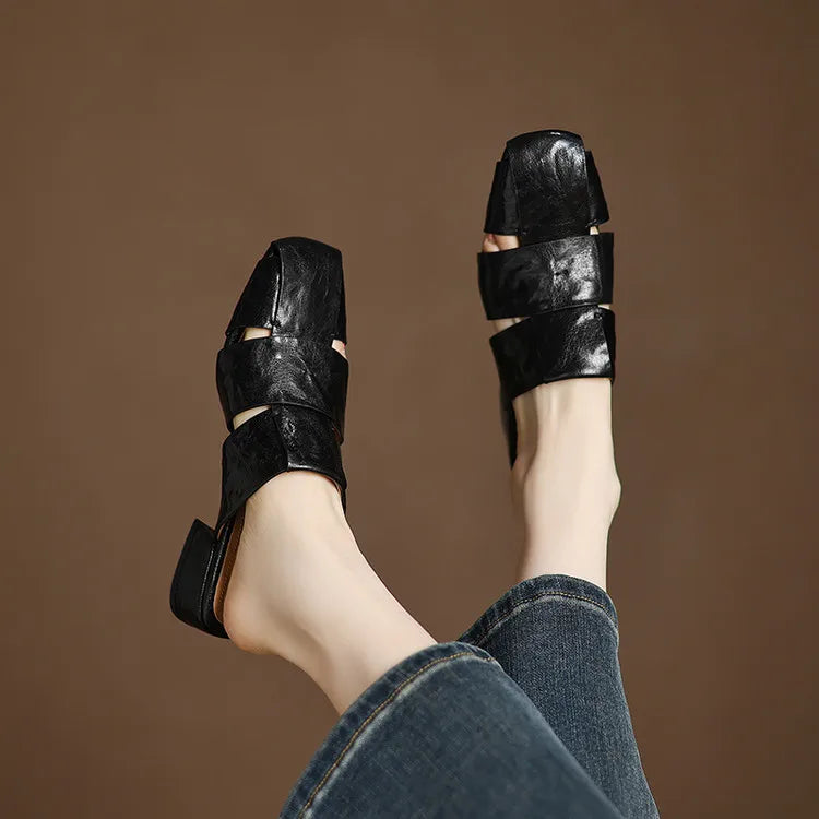 Daran Genuine Leather Mules