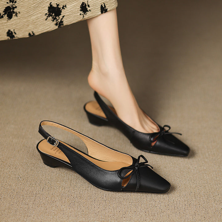 Alysa Genuine Leather Slingbacks