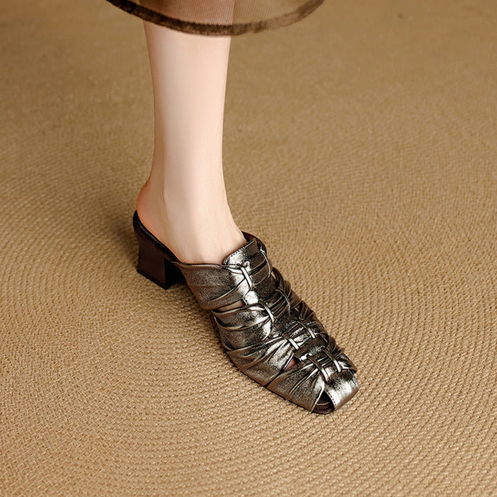 Relya Genuine Leather Mules