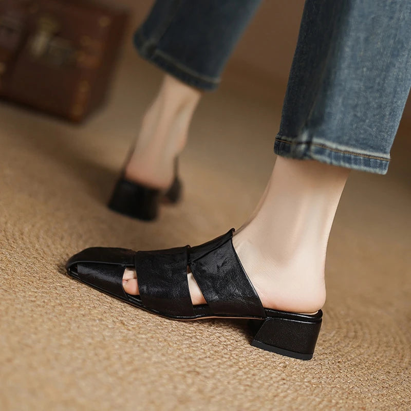 Daran Genuine Leather Mules
