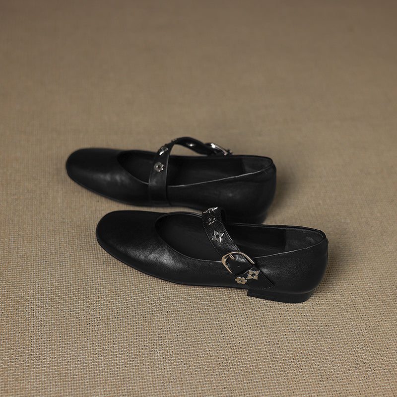 Zorie Genuine Leather Flats