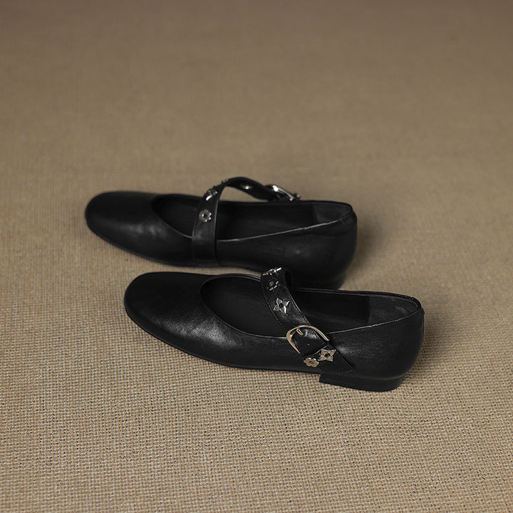 Zorie Genuine Leather Flats