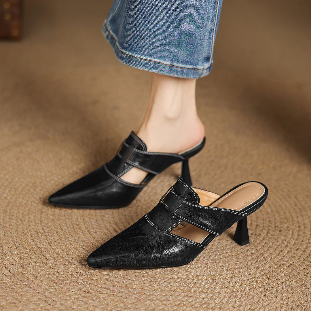 Tyla Genuine Leather Heels