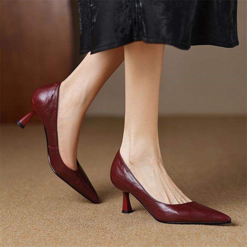 Brea Genuine Leather Heels