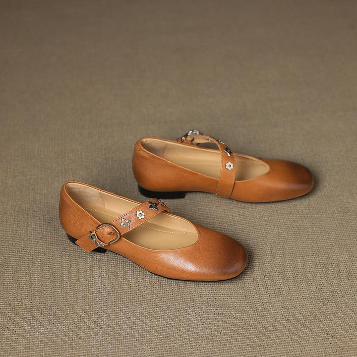 Zorie Genuine Leather Flats