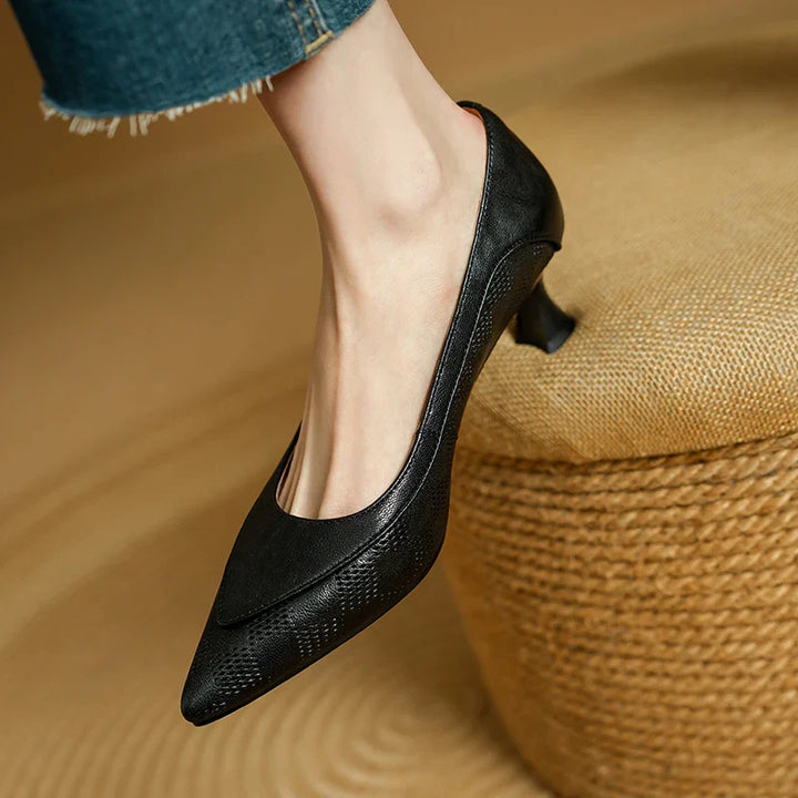 Elise Genuine Leather Heels