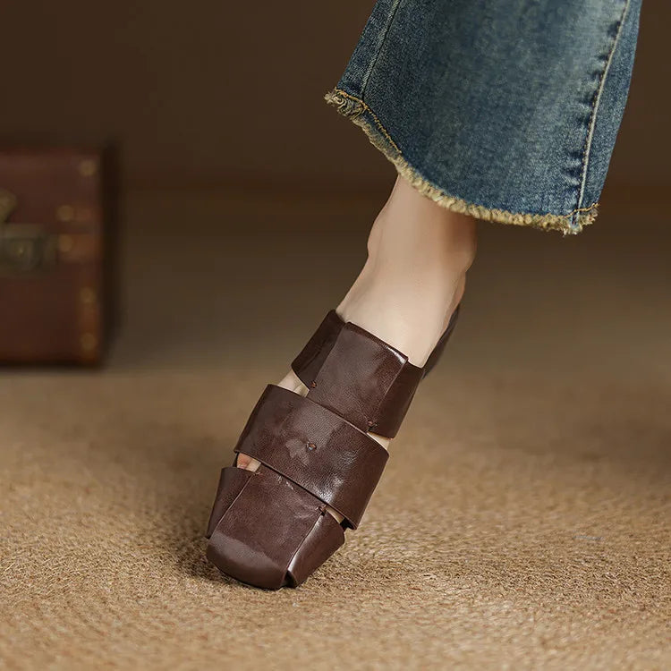 Daran Genuine Leather Mules