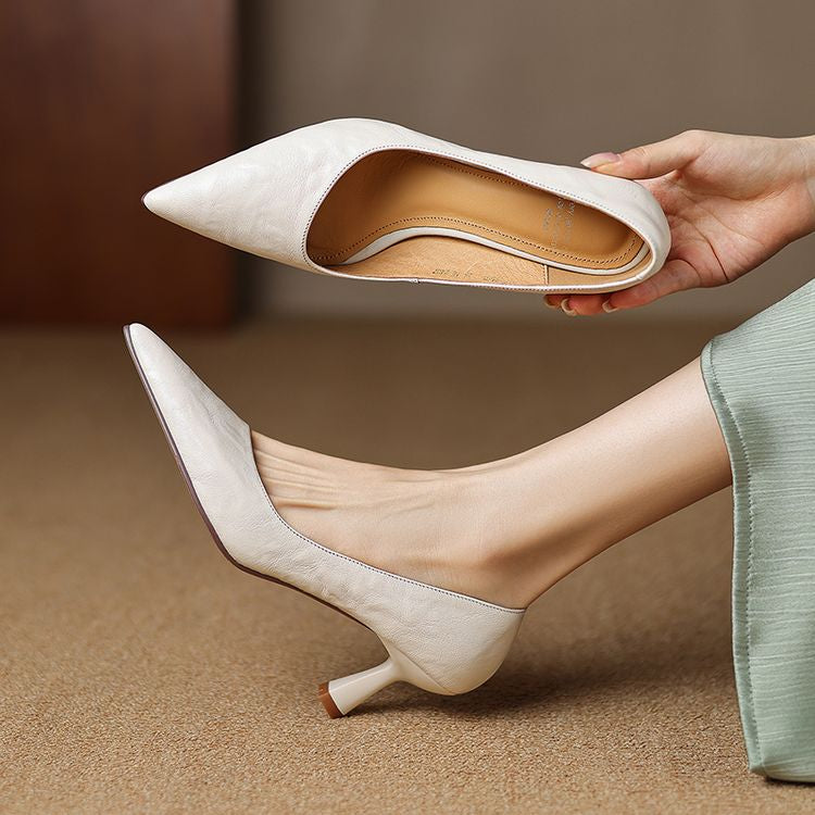 Brea Genuine Leather Heels