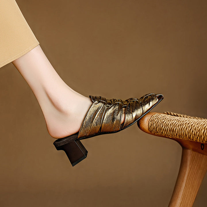 Relya Genuine Leather Mules