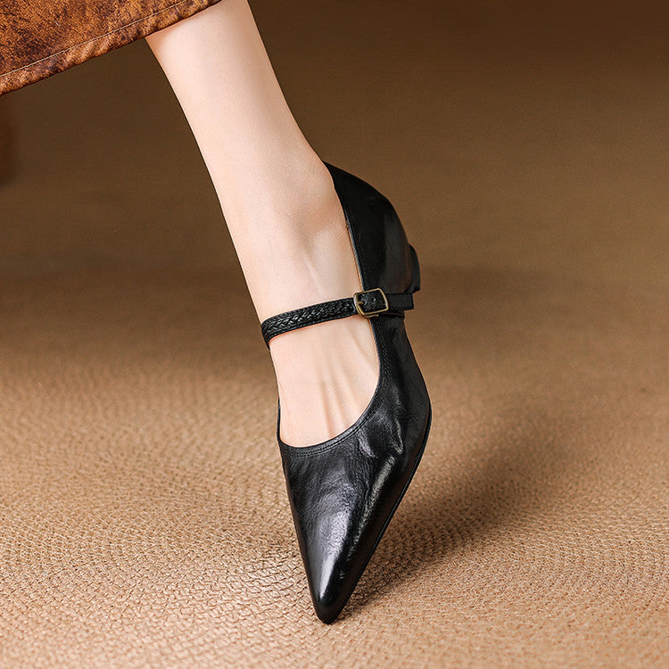 Joria Genuine Leather Pumps