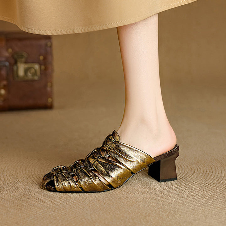 Relya Genuine Leather Mules