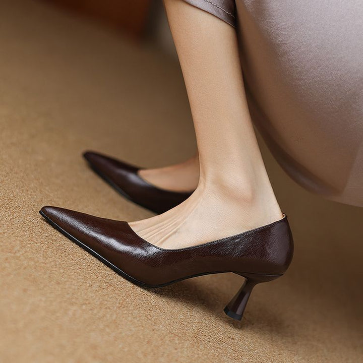 Brea Genuine Leather Heels