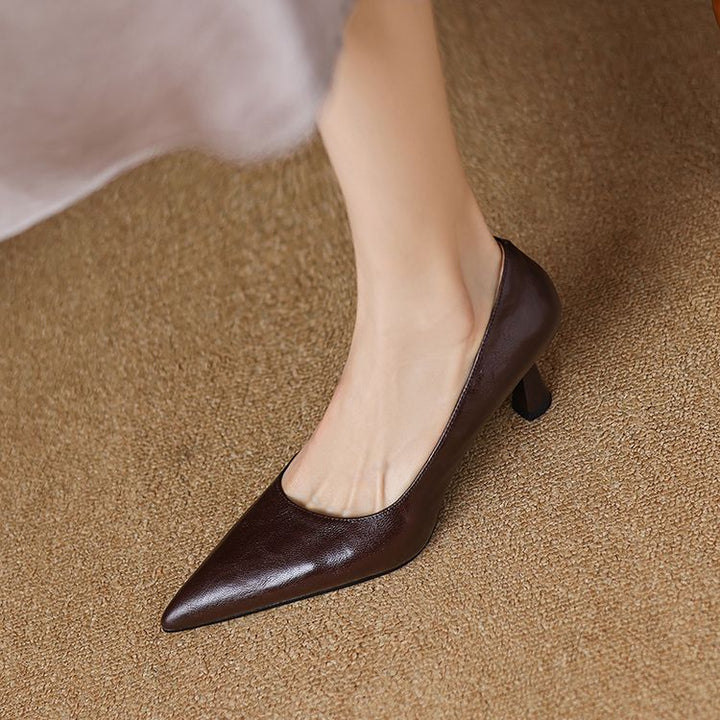 Brea Genuine Leather Heels