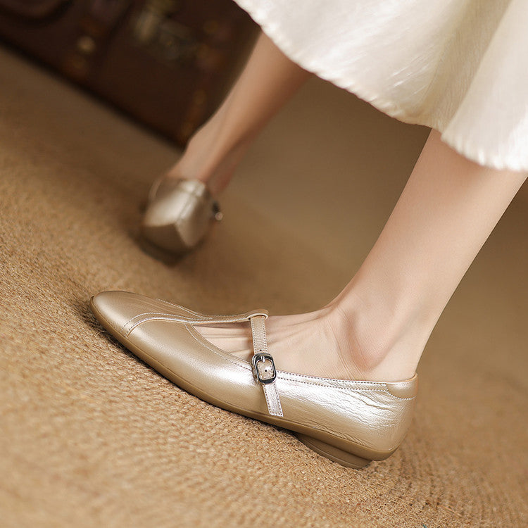 Hyla Genuine Leather Flats