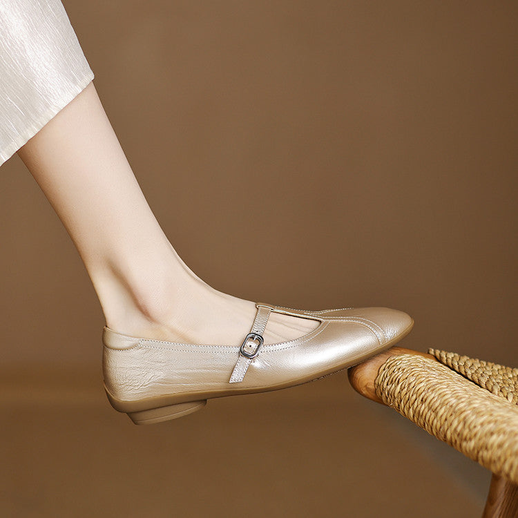 Hyla Genuine Leather Flats