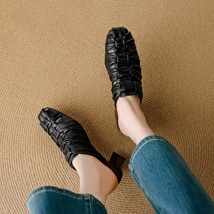 Relya Genuine Leather Mules