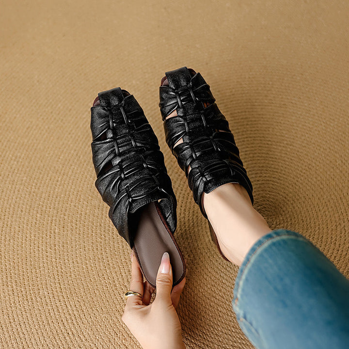 Relya Genuine Leather Mules