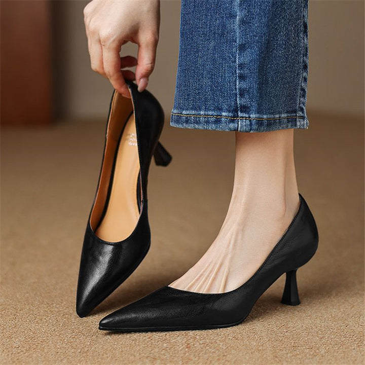 Brea Genuine Leather Heels