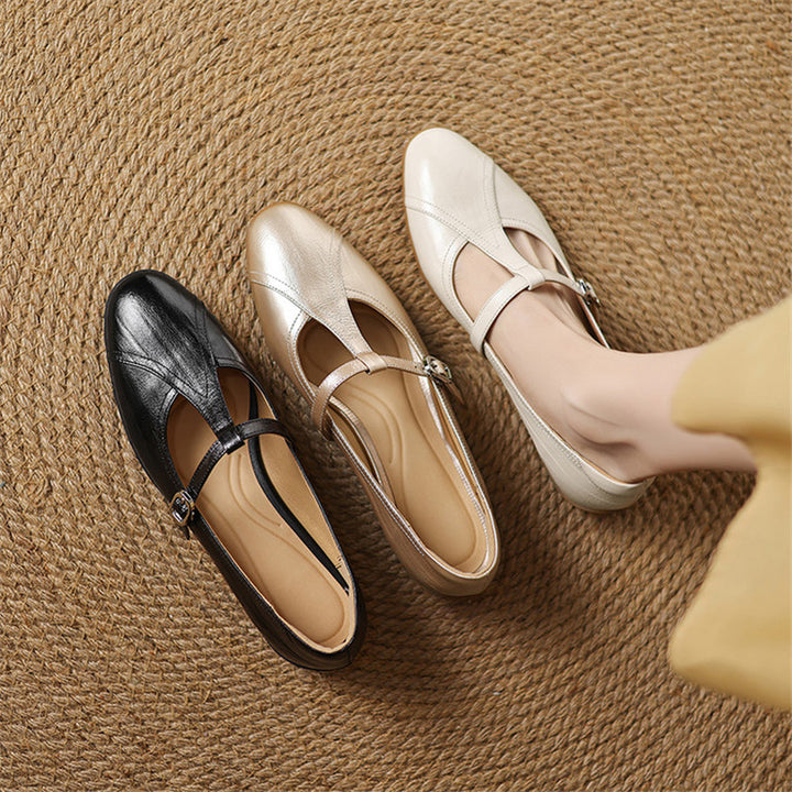 Hyla Genuine Leather Flats
