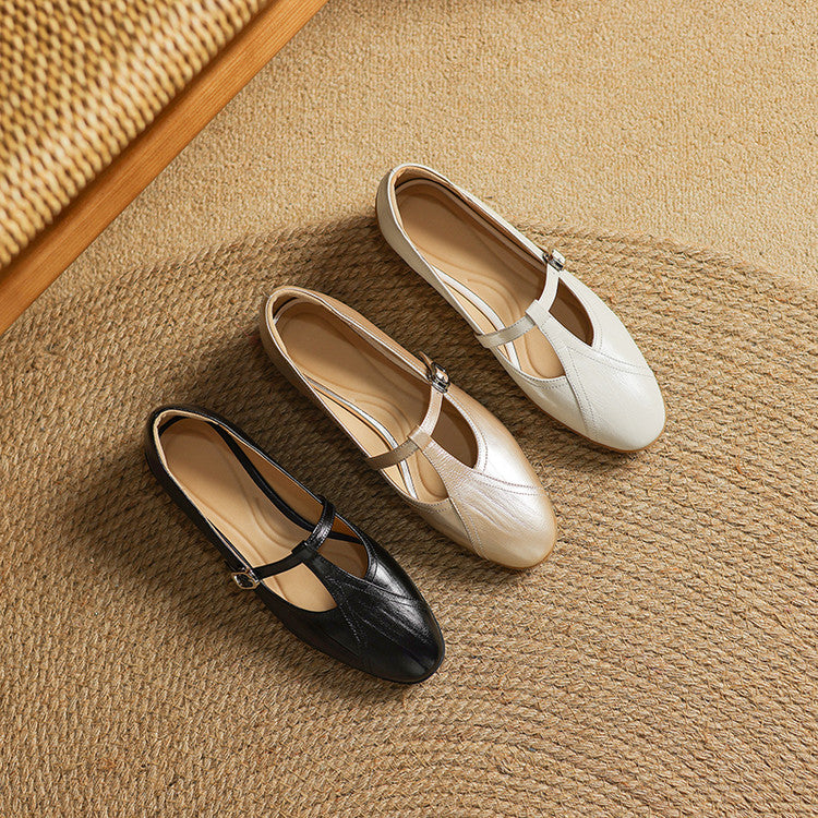 Hyla Genuine Leather Flats