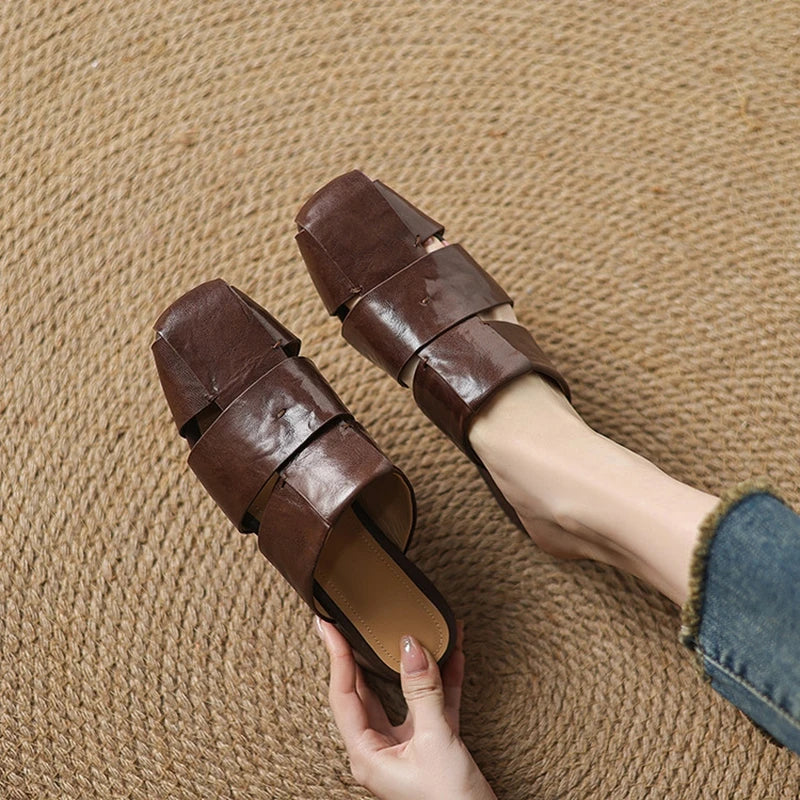 Daran Genuine Leather Mules