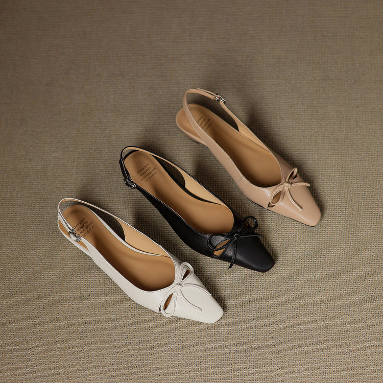 Alysa Genuine Leather Slingbacks