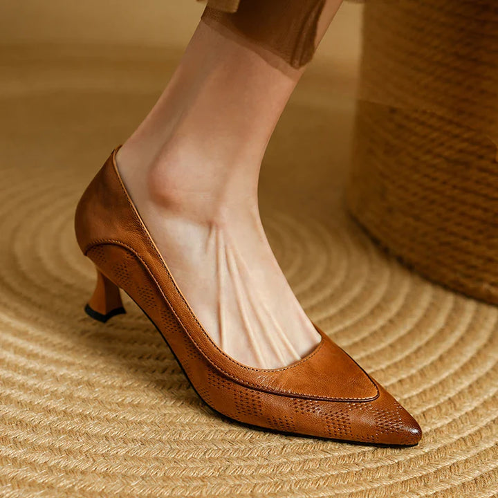 Elise Genuine Leather Heels