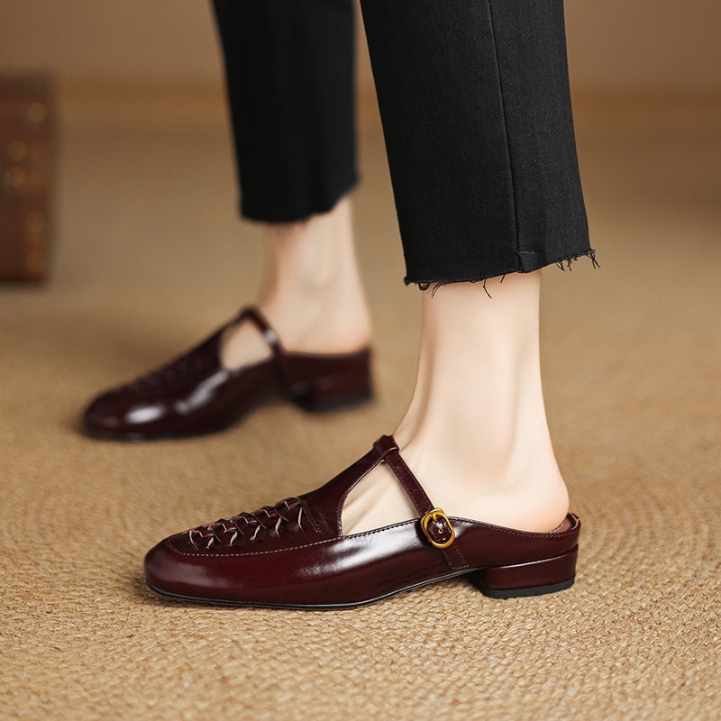 Dorya Genuine Leather Mules