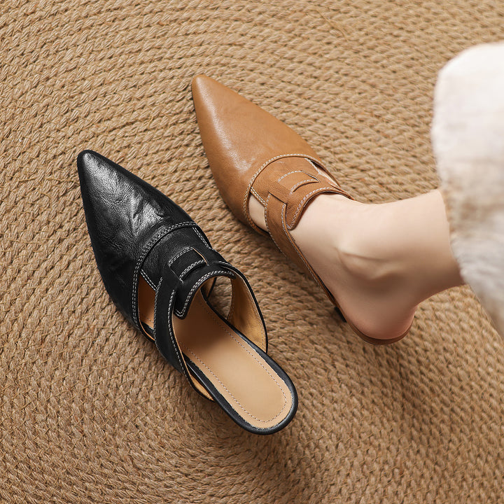 Tyla Genuine Leather Heels