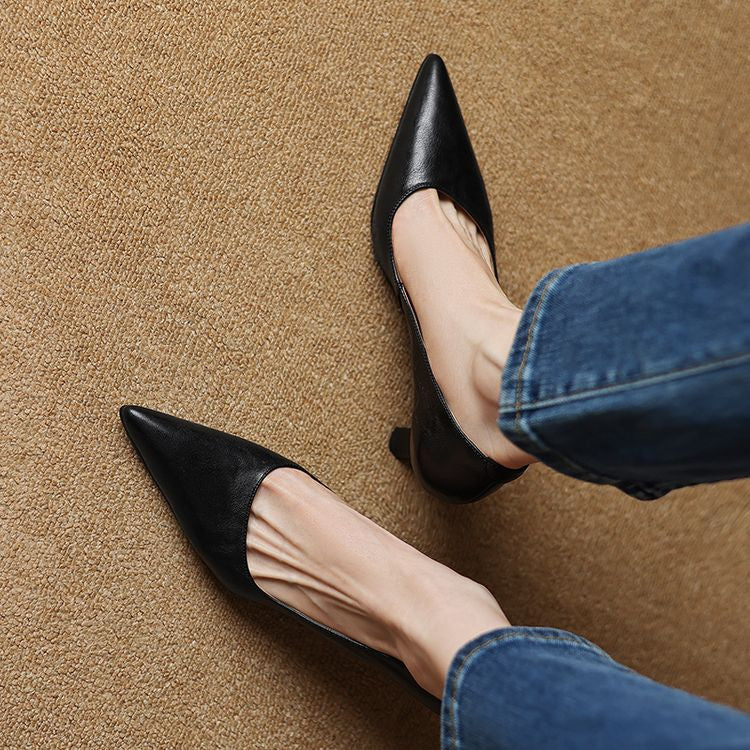 Brea Genuine Leather Heels