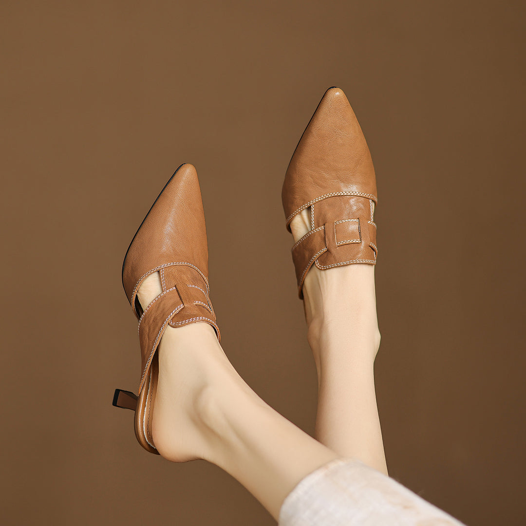 Tyla Genuine Leather Heels